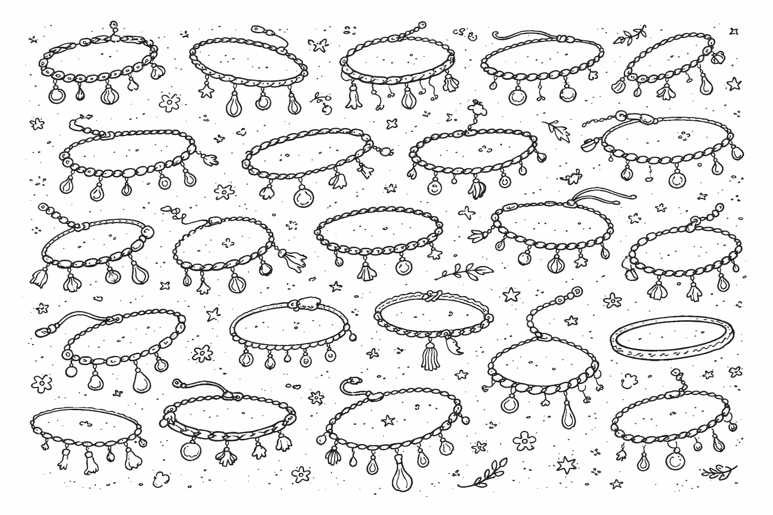 different styles of anklets