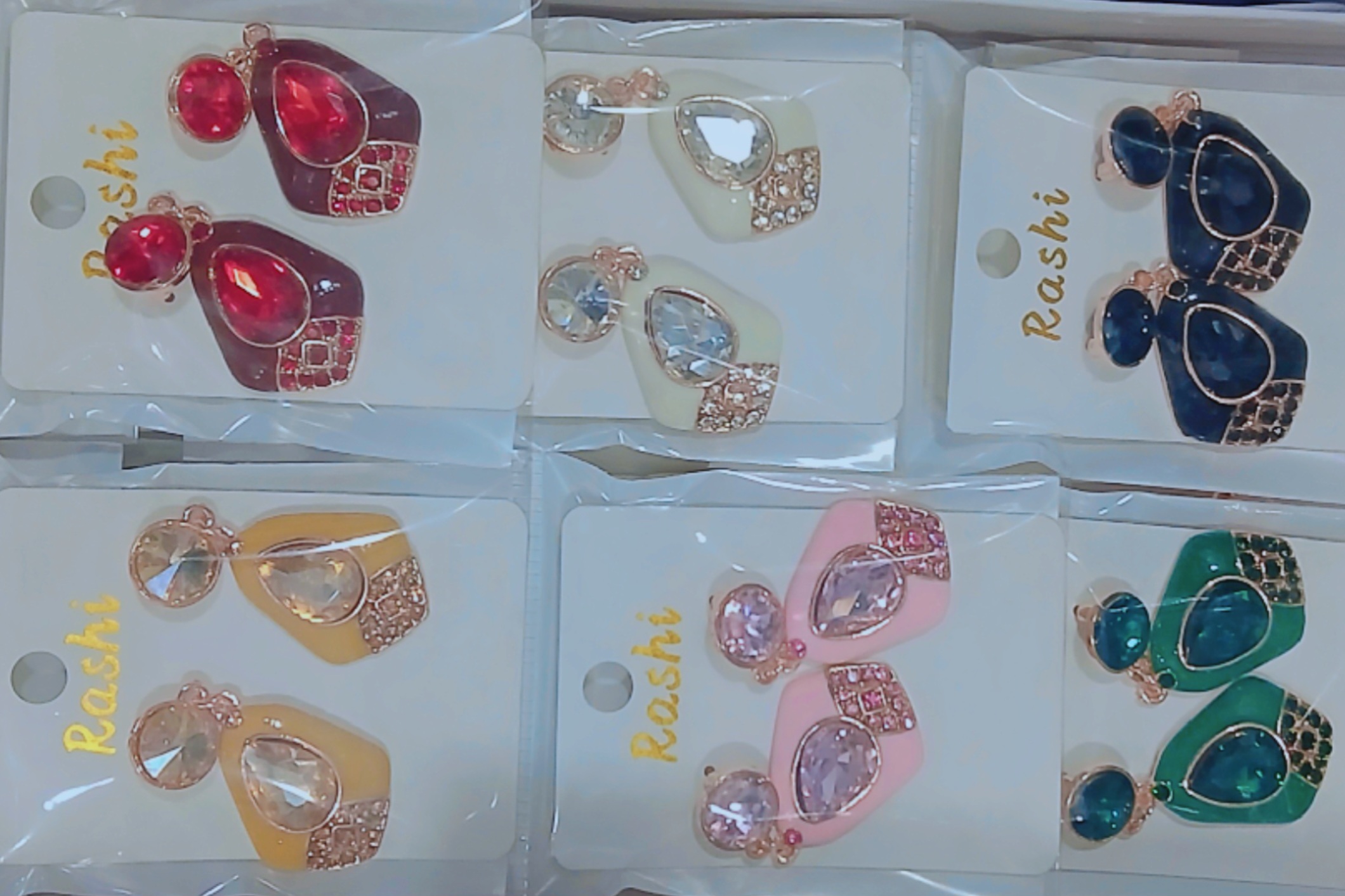 different styles of earrings